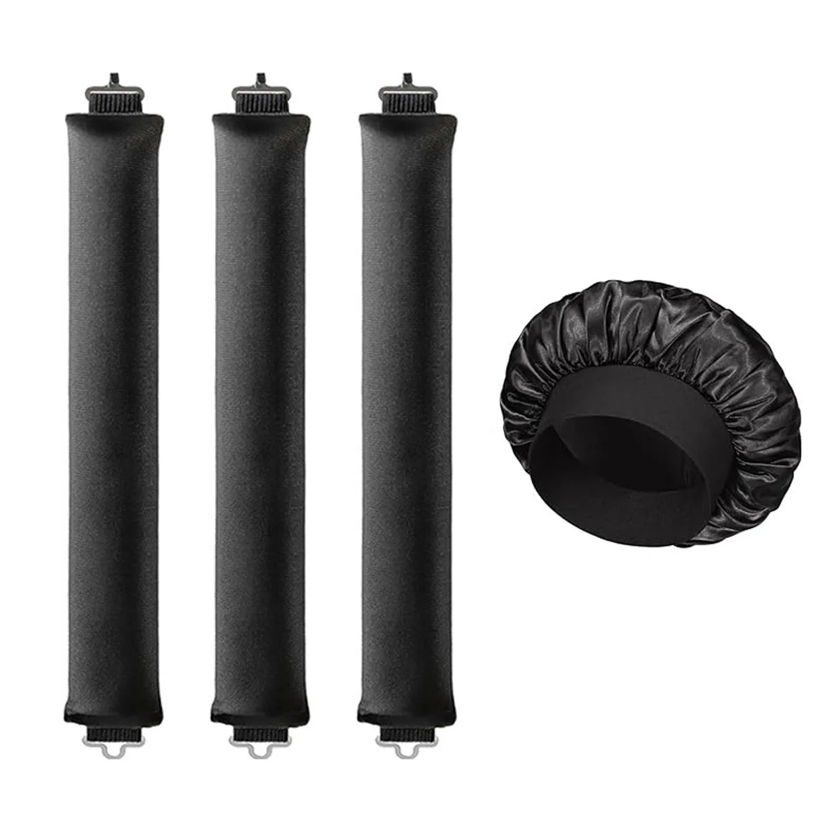 Deluxe Overnight Heatless Curl Kit - 3pc or 4pc + Satin Sleeping Cap