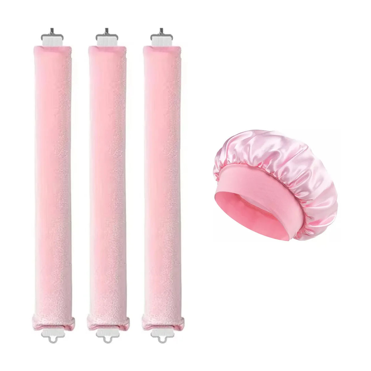 Deluxe Overnight Heatless Curl Kit - 3pc or 4pc + Satin Sleeping Cap