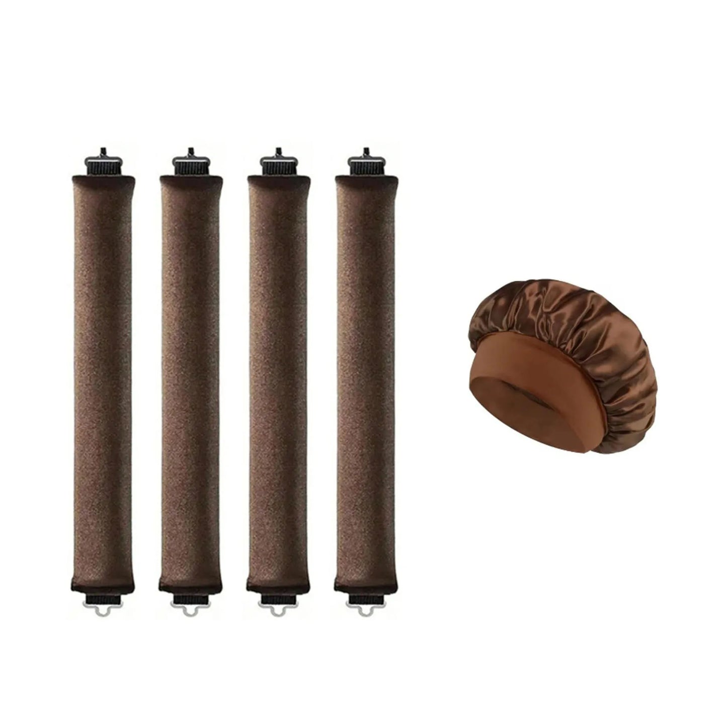 Deluxe Overnight Heatless Curl Kit - 3pc or 4pc + Satin Sleeping Cap