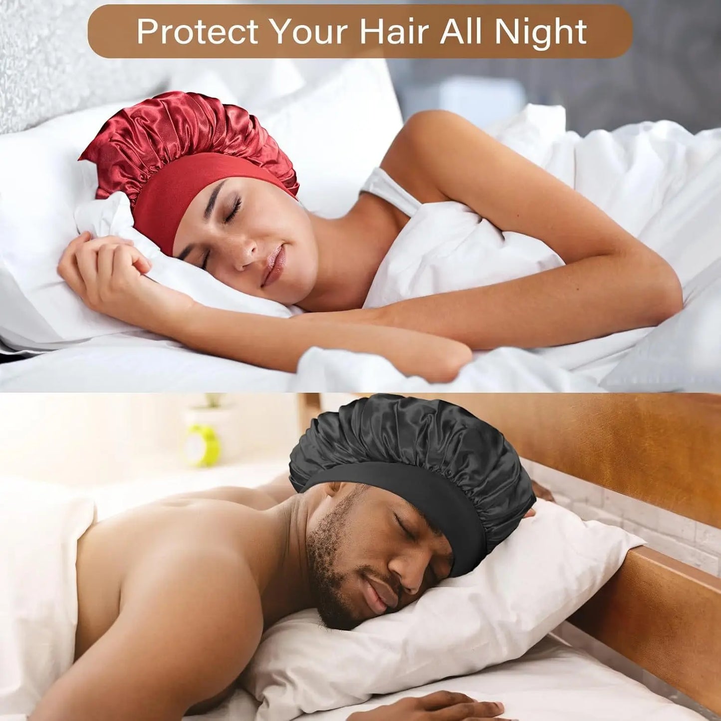 Deluxe Overnight Heatless Curl Kit - 3pc or 4pc + Satin Sleeping Cap