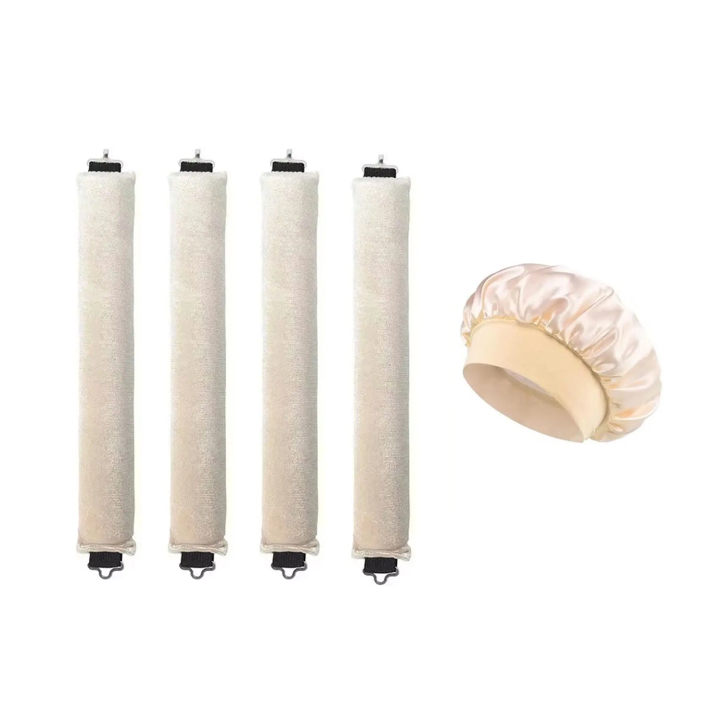 Deluxe Overnight Heatless Curl Kit - 3pc or 4pc + Satin Sleeping Cap