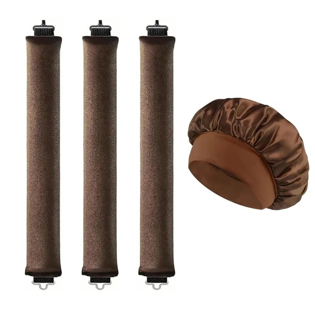 Deluxe Overnight Heatless Curl Kit - 3pc or 4pc + Satin Sleeping Cap